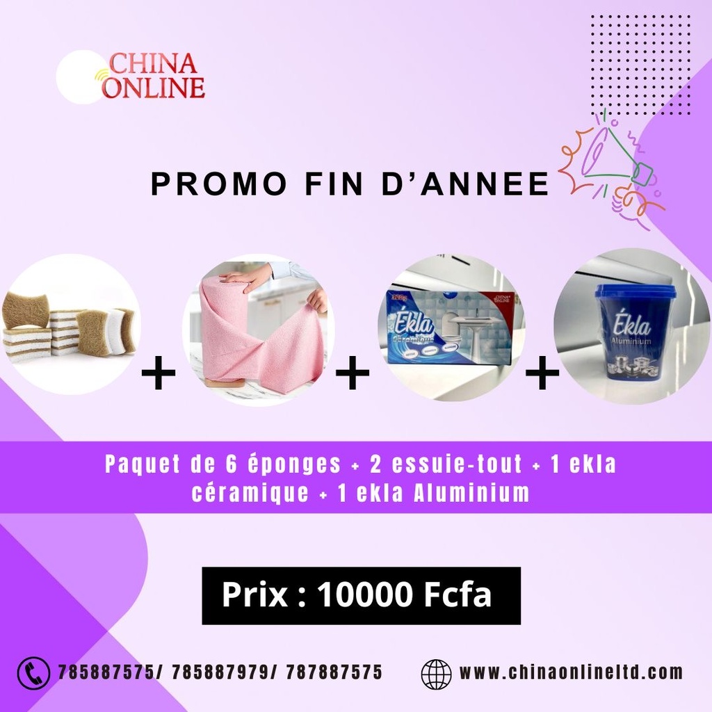 Lot de Nettoyage pack en promo 